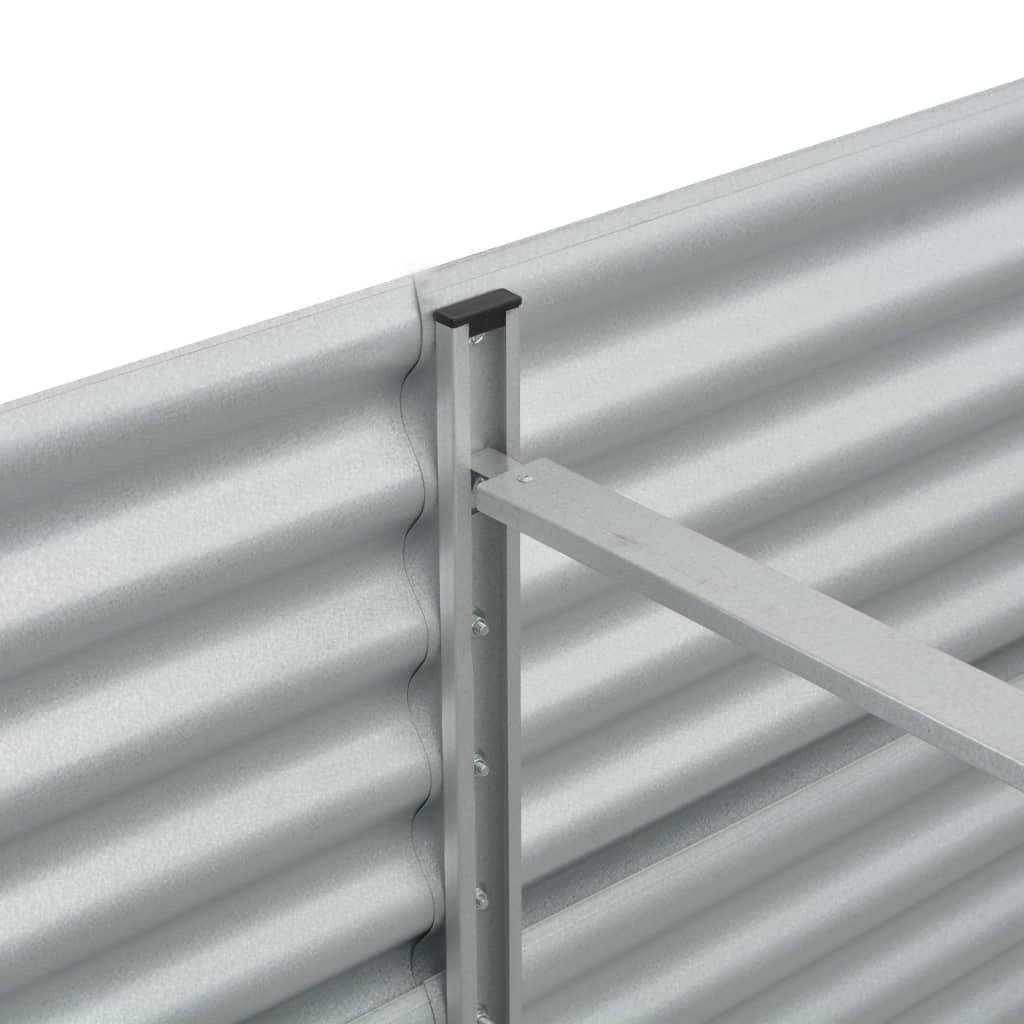 Garden Raised Bed Silver Galvanized Steel Large Tough