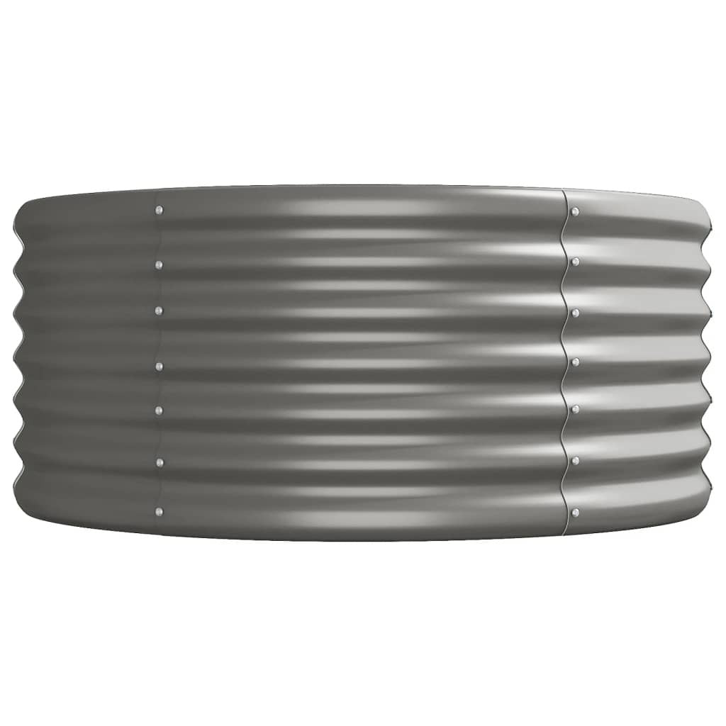 Garden Raised Bed Grey Powder-coated steel Large