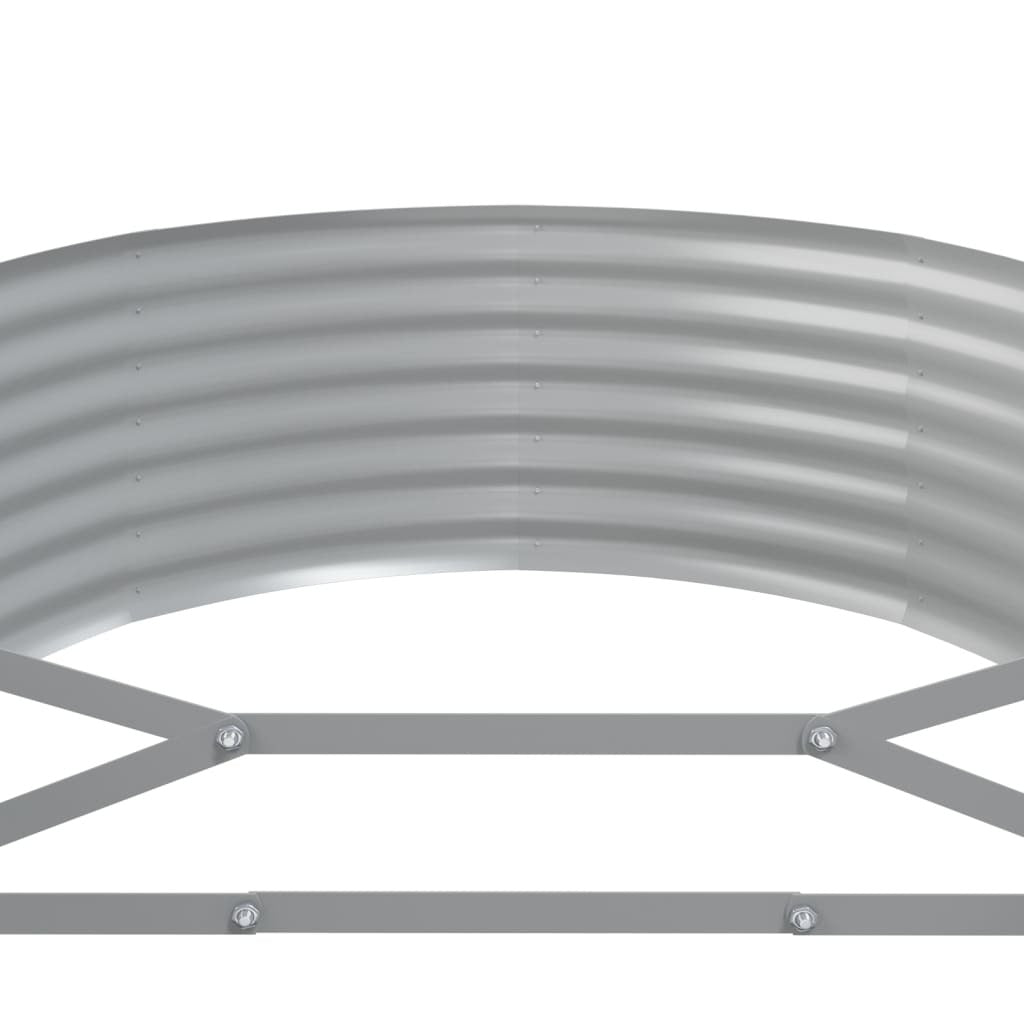 Garden Raised Bed Grey Powder-coated steel 126.8 x 39.4 x 14.2 in