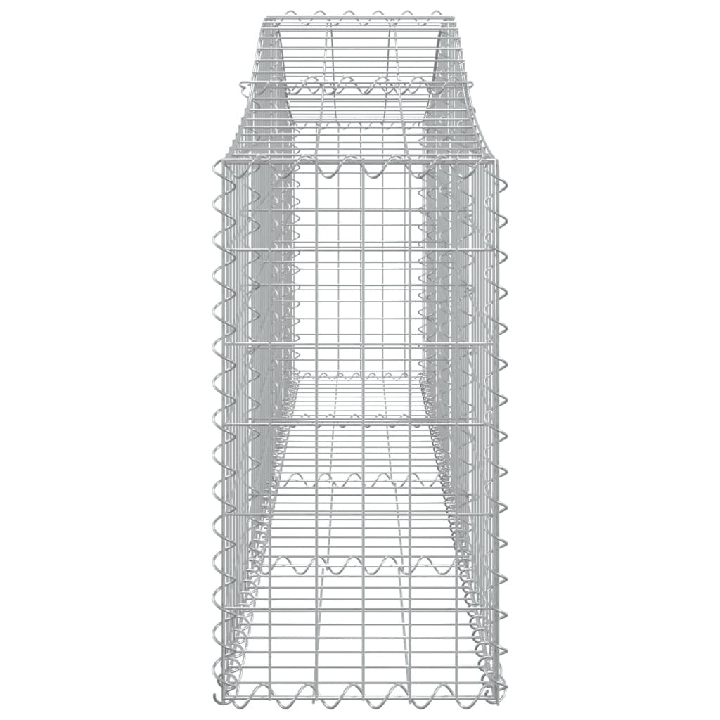 Gabion Basket Set of 2 Silver Galvanized Steel Large