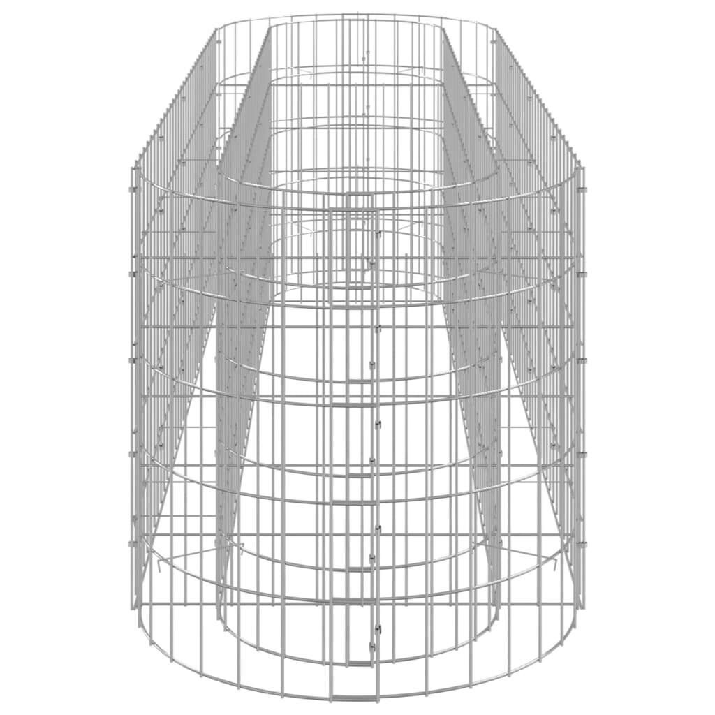 Gabion Raised Bed Silver Galvanized Iron Medium Durable