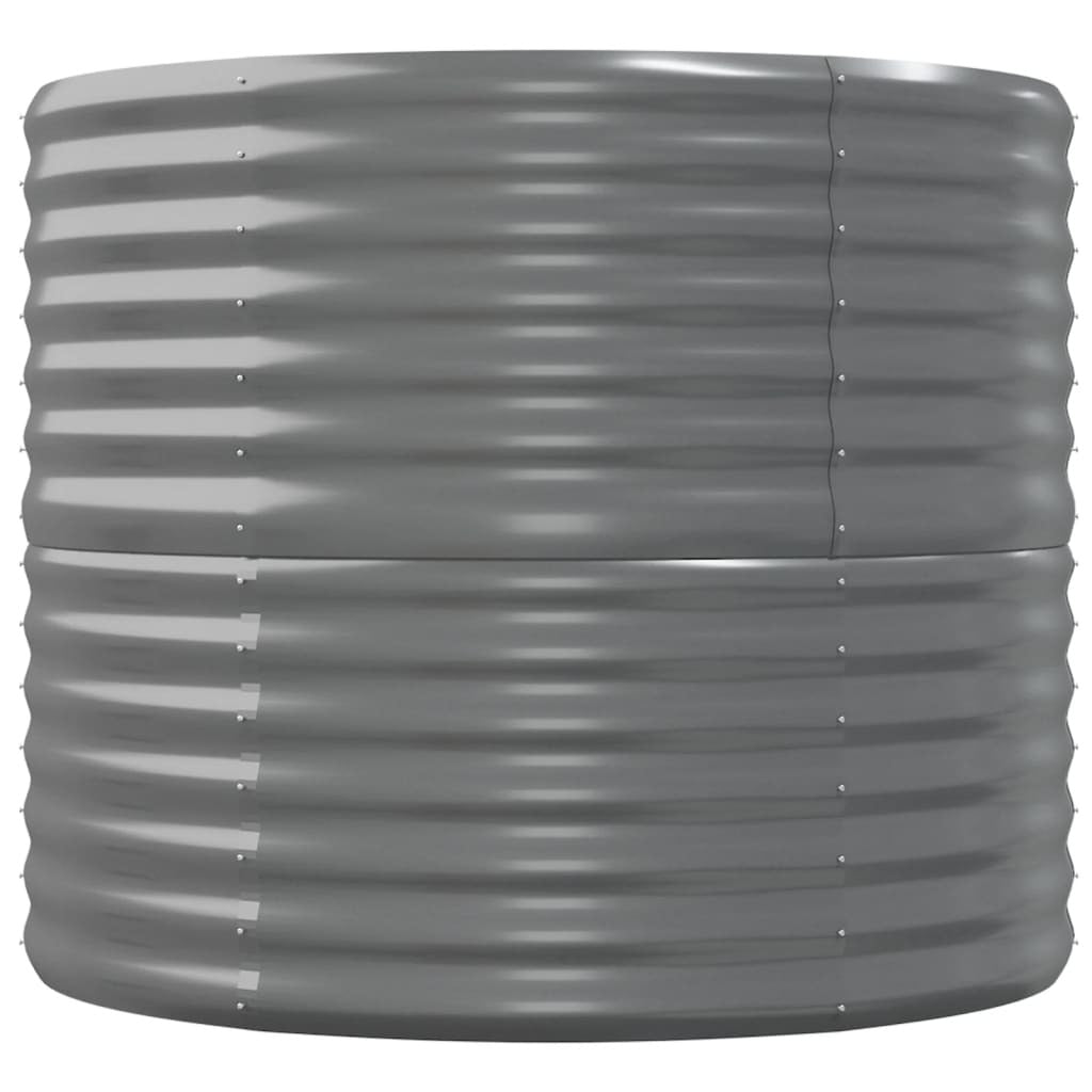 Garden Raised Bed Grey Powder-coated steel Large Durable