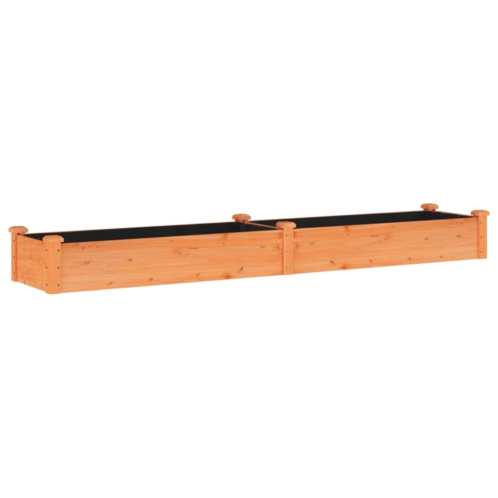Garden Raised Bed Brown Solid fir wood Large Garden Raised Bed