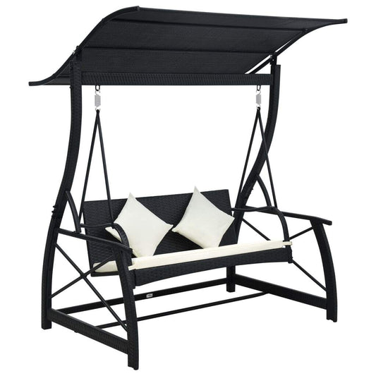 Swing Bench Black, Cream White