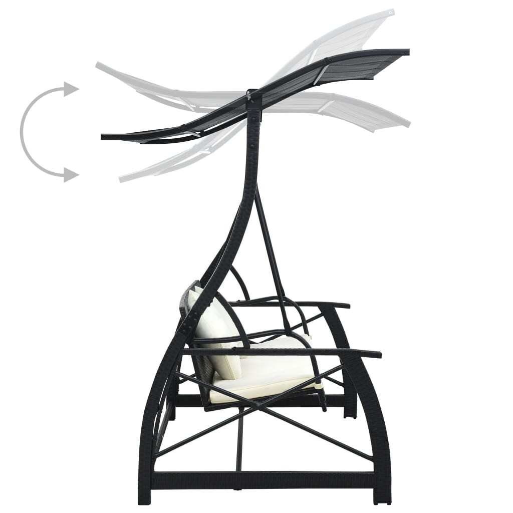 Swing Bench Black, Cream White
