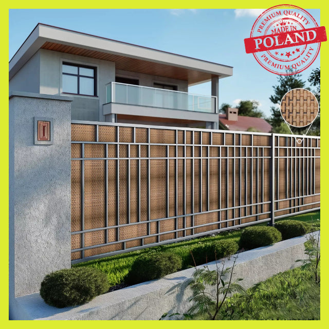 Anthracite Balcony Privacy Screen | 3ft Tall Polyrattan Mat | 1200gsm | DIY Fenc